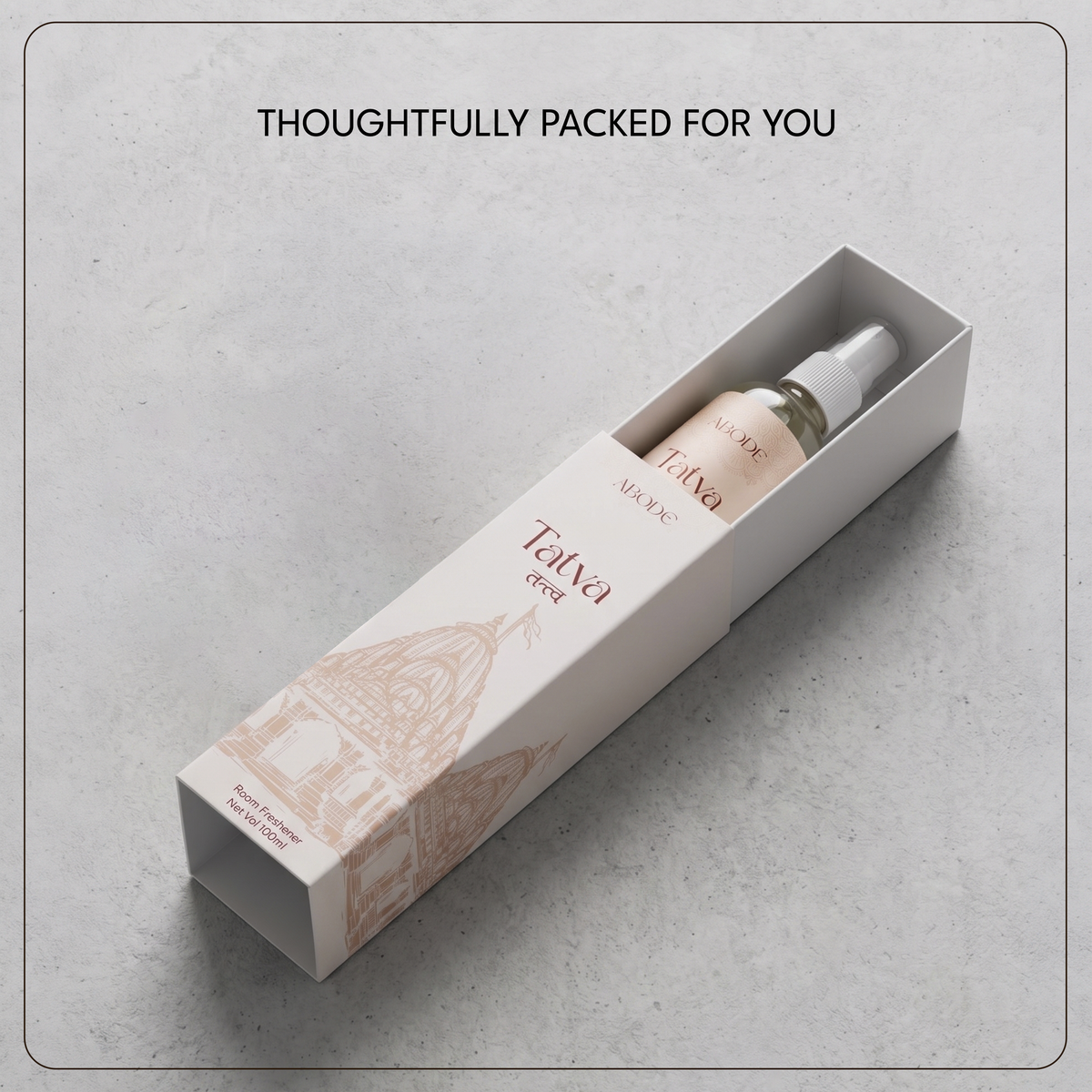 ABODE Tatva™ Room Freshener Spray (100ml) | Sacred Temple Fragrance | Spiritual & Calming Aroma